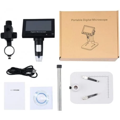 1000x portable digital microscope دارای نمایشگر 43 اینچی مدل dm4 5