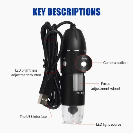 1000x usb digital microscope پایه چرخان 3