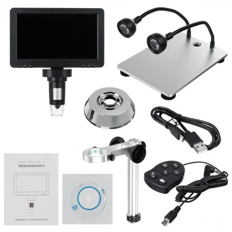 1200x portable digital microscope دارای نمایشگر 7 اینچی مدل dm9 5