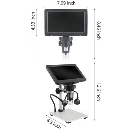 1200x portable digital microscope دارای نمایشگر 7 اینچی مدل dm9 7