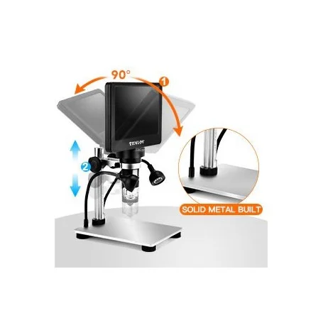 1200x portable digital microscope دارای نمایشگر 7 اینچی مدل dm9 9