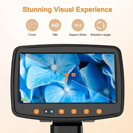 1500x portable digital microscope دارای نمایشگر 7 اینچی مدل ms1 10