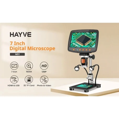 1500x portable digital microscope دارای نمایشگر 7 اینچی مدل ms1 14