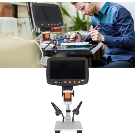 1500x portable digital microscope دارای نمایشگر 7 اینچی مدل ms1 5