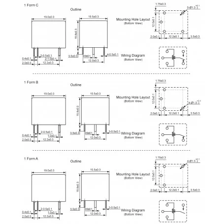 12v 10a پایه میلون t73 مارک hke کد hrs4h s dc12v 5