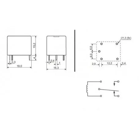12v 10a پایه میلون t73 مارک hkp کد jqc 3fp 2