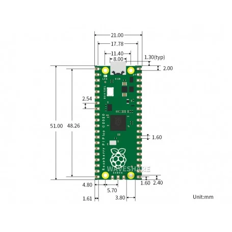 پای پیکو raspberry pi pico 3