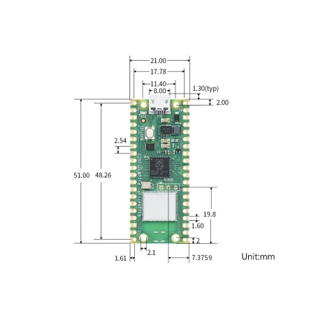 پای پیکو raspberry pi pico w 3