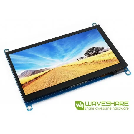 7 اینچ لمسی دارای ورودی hdmi و minihdmi رزولوشن 1024x600 شرکت waveshare 2