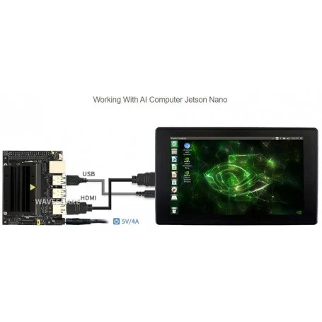 7 اینچ لمسی دارای ورودی hdmi و minihdmi رزولوشن 1024x600 شرکت waveshare 8