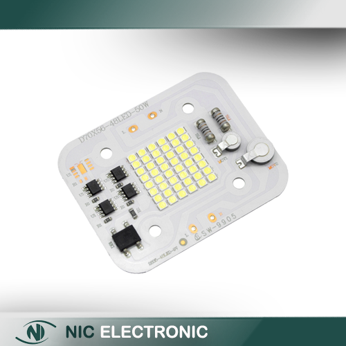 LED DOB پروژکتوری سفید مهتابی 220VAC 50W دارای مدار محافظتی Anti Surge سایز 70x56mm