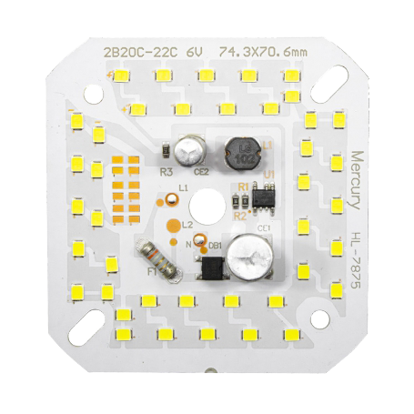 LED DOB سفید مهتابی 220VAC 40W سایز 74x70mm