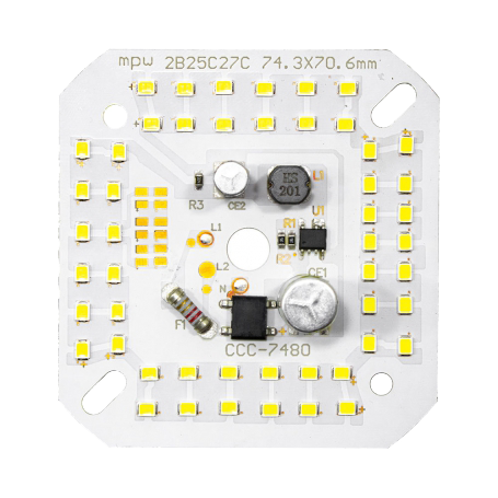 LED DOB سفید مهتابی 220VAC 50W سایز 74x70mm
