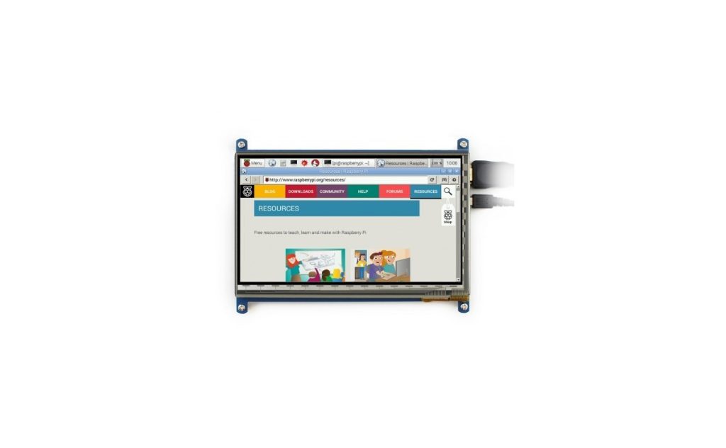 نمایشگر 7 اینچ لمسی دارای ورودی hdmi مناسب برای انواع برد های دارای پورت hdmi شرکت waveshare (5)