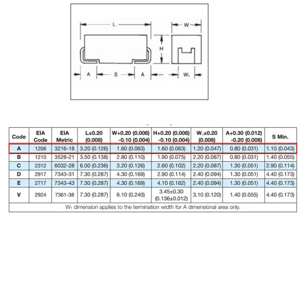خازن تانتال 4.7UF 16V(A)SMD 10%