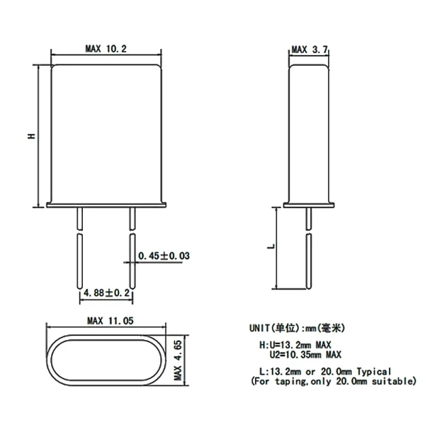 کریستال 2.4576 MHZ 20PPM