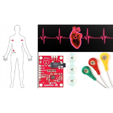 ماژول سنسور الکتروکاردیوگرافی ECG - ضربان قلب AD8232