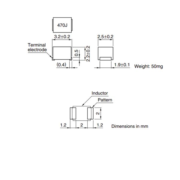 سلف SMD 100µh سایز 1210