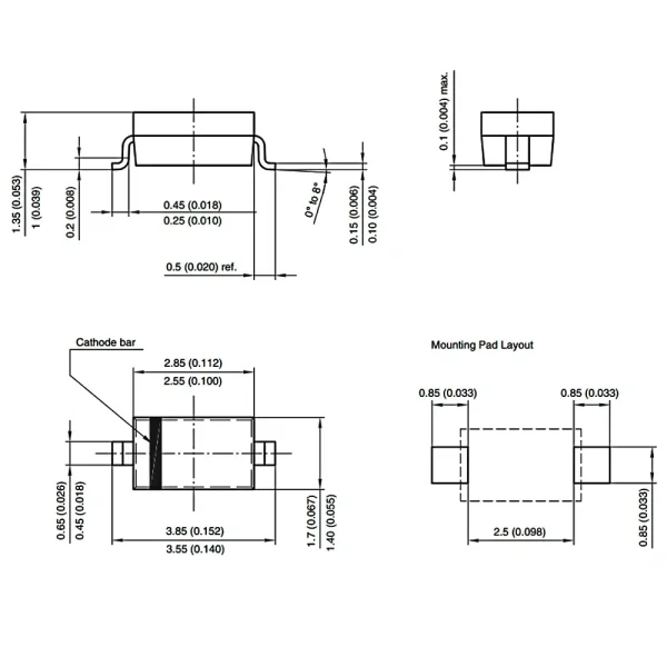 دیود زنر ZENER 51V-SOD-123 (MMSZ5262BT1G)