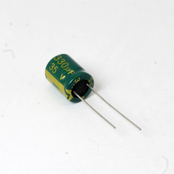 خازن الکترولیتی 330UF/35V-10X13-105C-GREEN