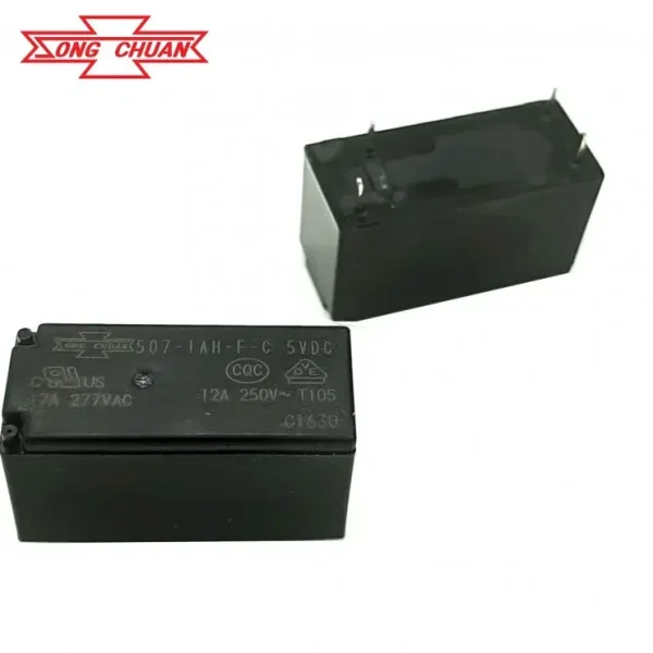 رله 5V مینیاتوری 4 پین تایوانی مارک SONG CHUAN کد 507l-1AH-F-C