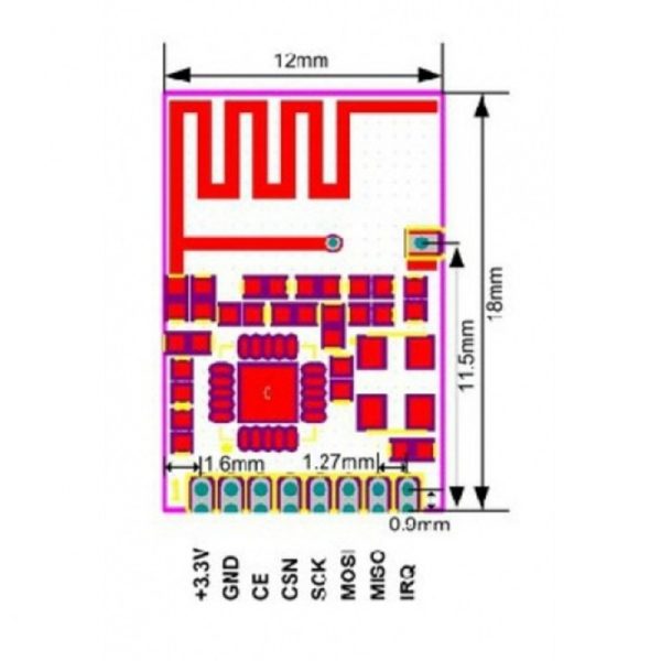 ماژول +NRF24L01 - برد SMD