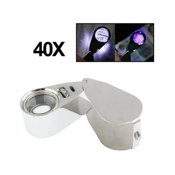 ذره بین تاشو چراغدار 40X مدل MG21011