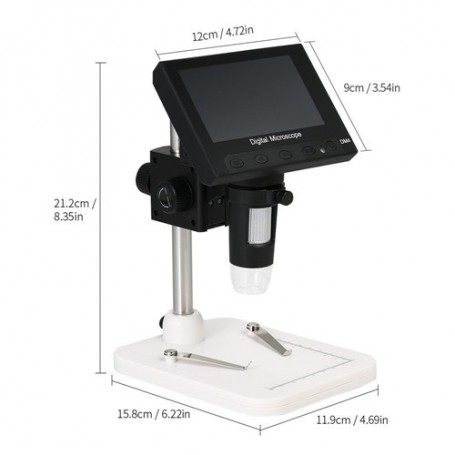 میکروسکوپ دیجیتال 1000X Portable Digital Microscope دارای نمایشگر 4.3 اینچی مدل DM4