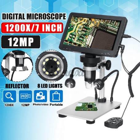 میکروسکوپ دیجیتال 1200X Portable Digital Microscope دارای نمایشگر 7 اینچی مدل DM9