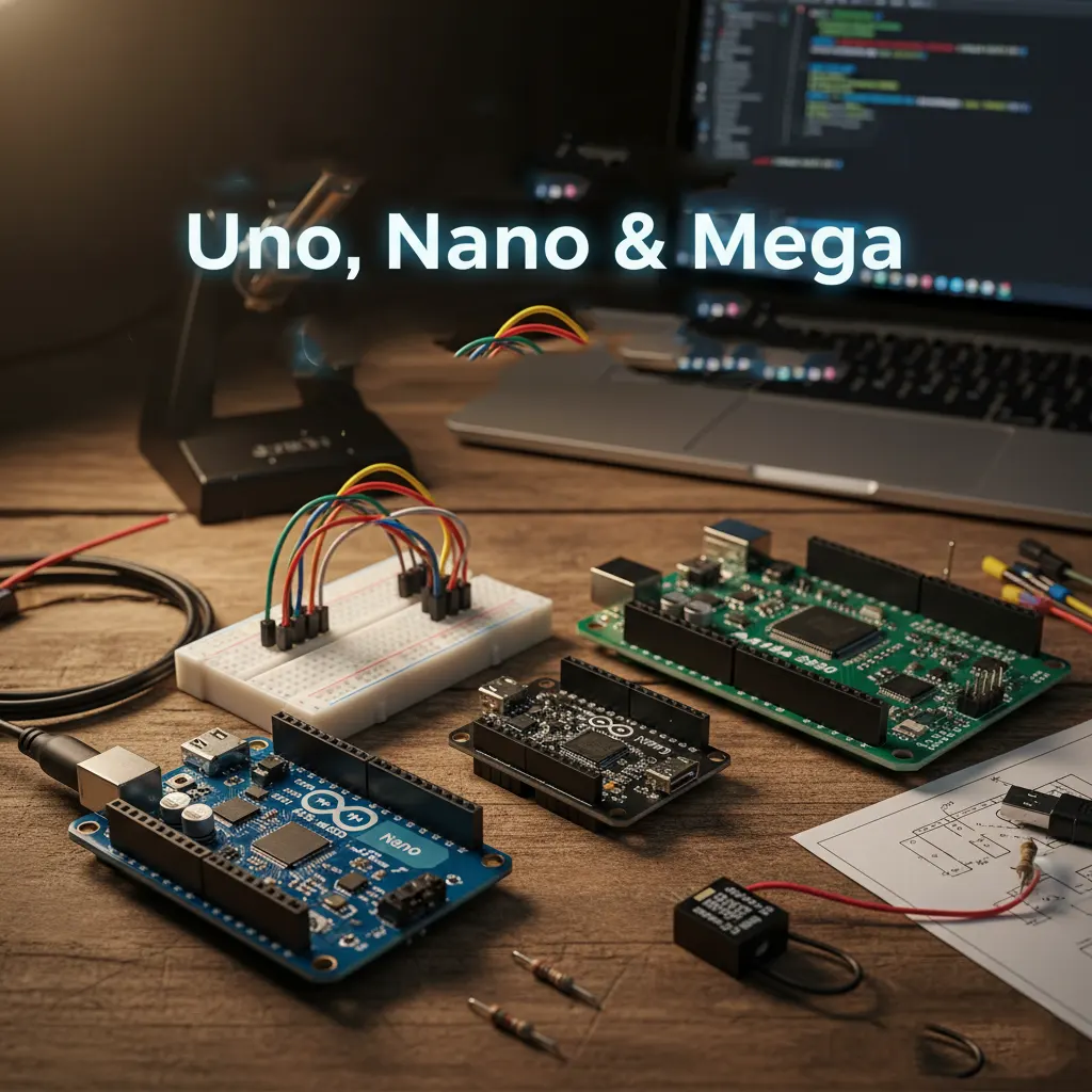 مقایسه آردوینو mega, nano, uno