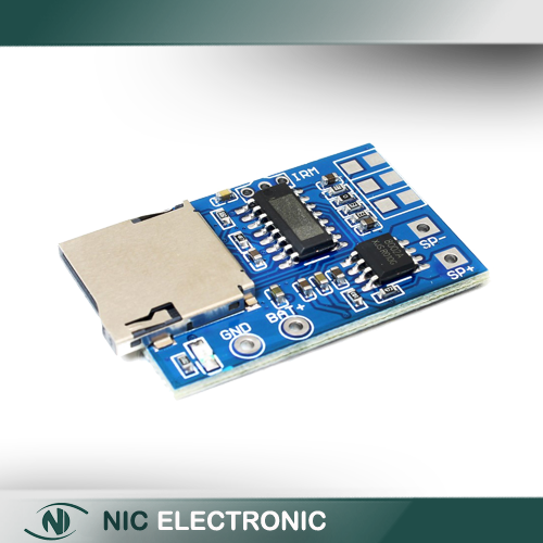 ماژول پخش فایل های صوتی MP3 و آمپلی فایر 2 وات مدل GPD2846A